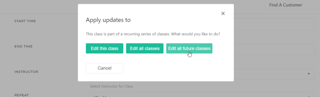Apply Class Updates to Future Classes