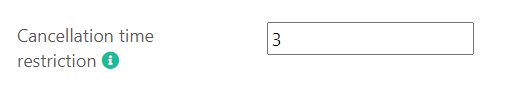 Class Booking Cancellation Time Restriction Period