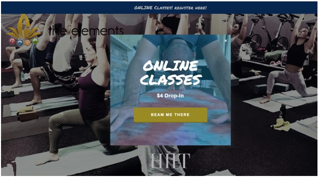 The Elements Yoga Studio in US also offering online classes
