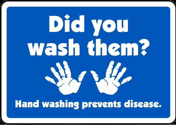 Hand wash signs