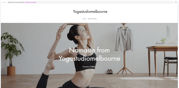 Creating yoga wesbite with Wix