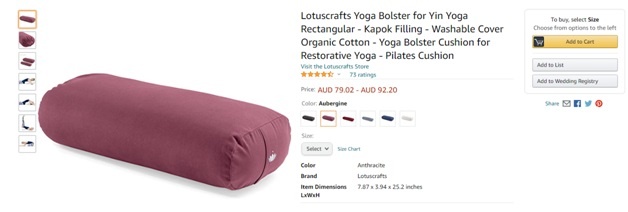Lotuscraft Yoga Bolster
