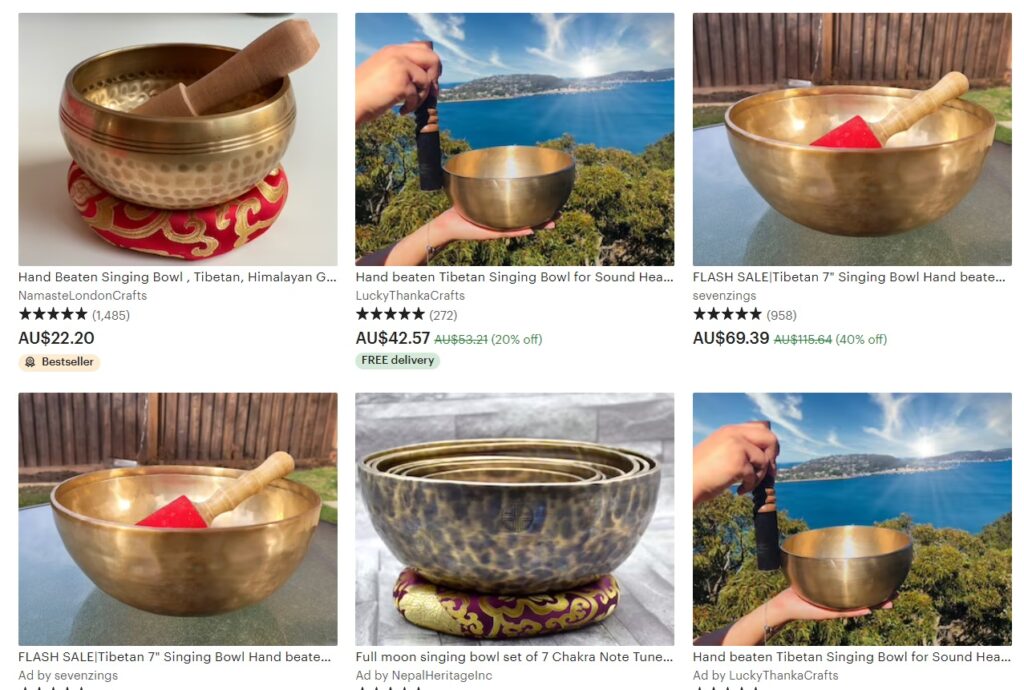 Singing Bowls etsy Australia