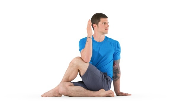 Spinal twist pose