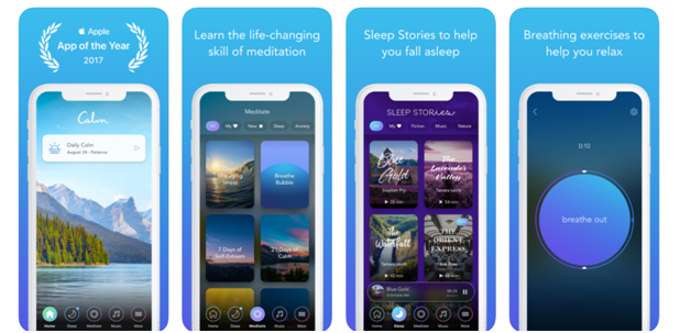 Calm meditation app